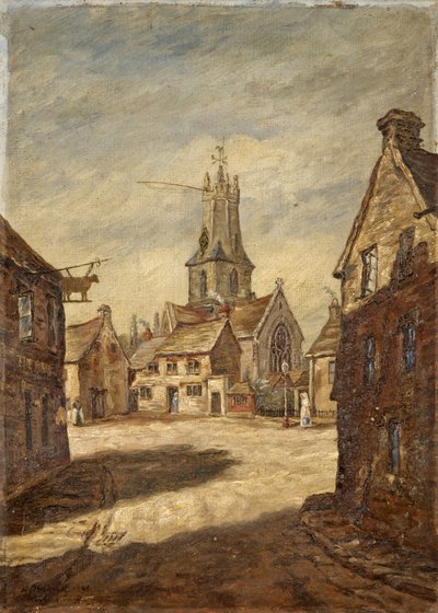 Minchinhampton Kirche, Stroud, Gloucestershire, ca. 1890 von W. Brigad